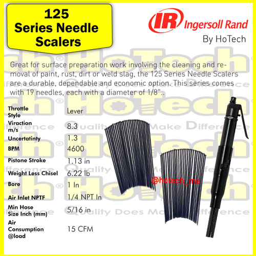 [EZM.5601771] Ingersoll Rand | 125 | Standard Duty Needle Scaler | Air Needle Scaler