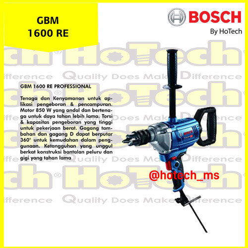 [EZM.5601772] BOSCH | GBM 1600RE | Mesin Bor Hand Drill