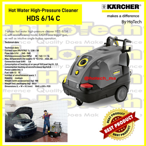 [EZM.5601811] Karcher Prof | HDS 6/14 C | Hot Water Pressure Cleaner | Compact Class