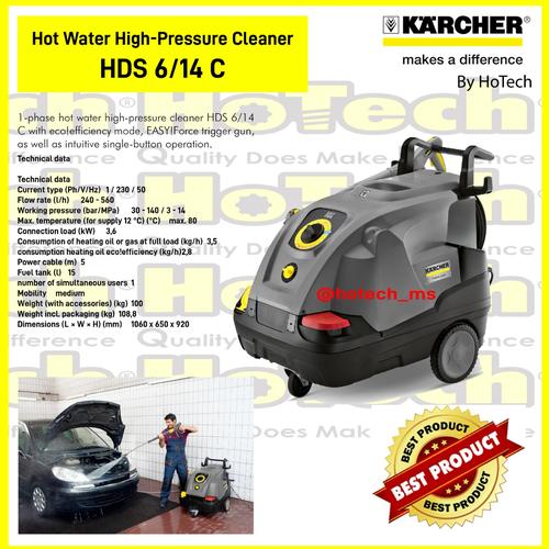 [EZM.5601811] Karcher Prof | HDS 6/14 C | Hot Water Pressure Cleaner | Compact Class