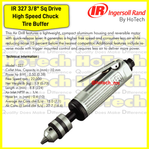 [EZM.5601849] Ingersoll Rand | IR 327 | High Speed Chuck Tire Buffer 3/8" Sq Drive