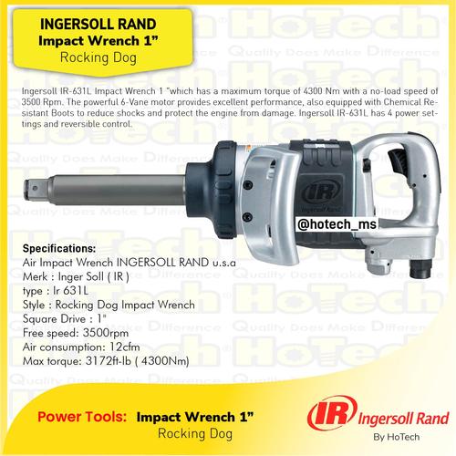 [EZM.5601853] Ingersoll Rand | 631LSK | Long Arm Impact Wrench 1" Sq w/Impact Socket