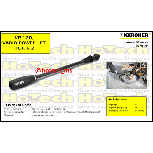 [EZM.5601864] Karcher VP 120 | VP120 Vario Power Jet Nozzle For K 2
