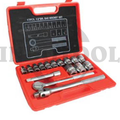 [EZM.5200497] 16 PCS KUNCI SOCKET SET 1/2" 6 PT TK-035 MAXPOWER