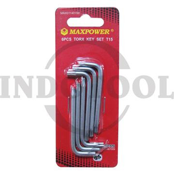 [EZM.5200628] Kunci L Bintang Set 6 Pcs T25 MAXPOWER