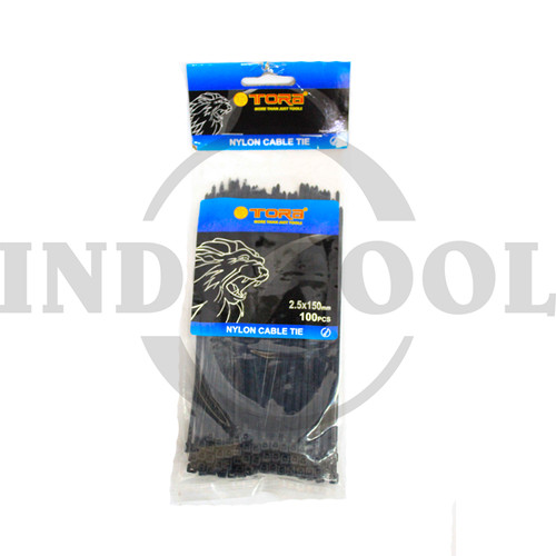 [EZM.5200807] CABLE TIES NYLON 2.5 x 150mm, BLACK TORA