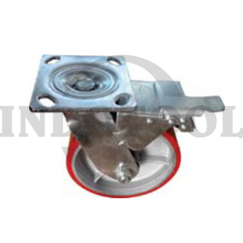 [EZM.5200833] PU CASTER, DBL BRAKE 3" (75X50mm) , 150kg ROHA