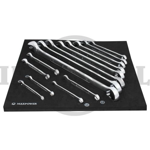 [EZM.5201035] 14 PCS COMBINATION WRENCH SET TOOL TRAY 37 X 39.5 CM MAXPOWER