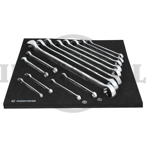 [EZM.5201035] 14 PCS COMBINATION WRENCH SET TOOL TRAY 37 X 39.5 CM MAXPOWER