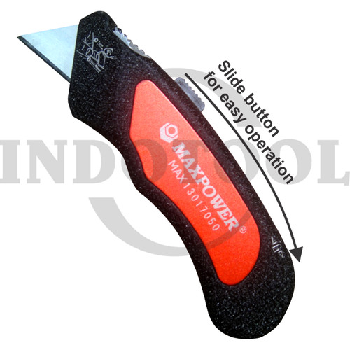 [EZM.5201037] UTILITY KNIFE WITH 5 BLADES 60 x 19mm MAXPOWER