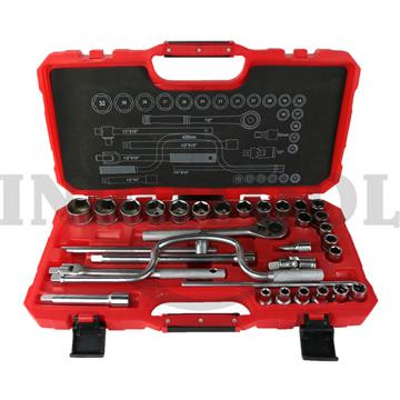 [EZM.5201128] KUNCI SOK SET / KUNCI SOCKET 1/2" 12 PT MAXPOWER SET 32 PCS (TK-014)