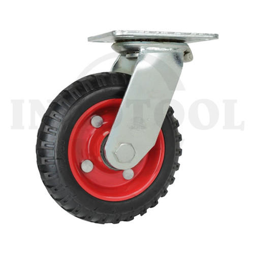 [EZM.5201144] RODA 6 " / RODA GEROBAK / RODA TROLI (BERPUTAR) RUBBER CASTER RIBBED