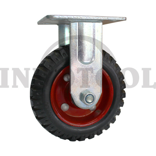 [EZM.5201148] RODA 8" (MATI) / RODA GEROBAK/ RODA TROLI /RUBBER CASTER RIBBED FIXED