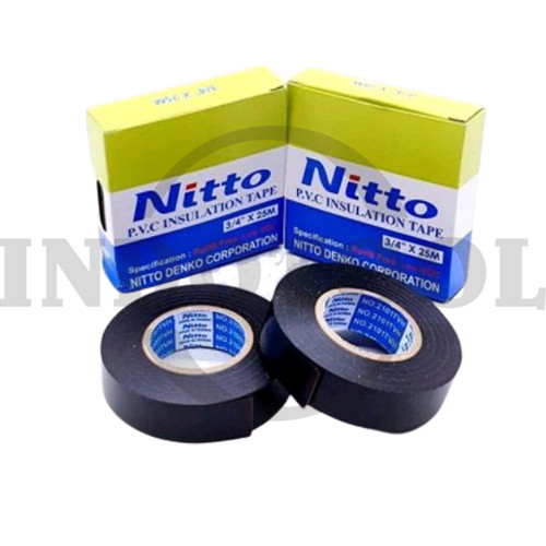 [EZM.5201236] Isolasi Kabel Listrik / Lakban Hitam Kabel Listrik 2101TVH 3/4" x 30M PVC Insulation Tape NITTO