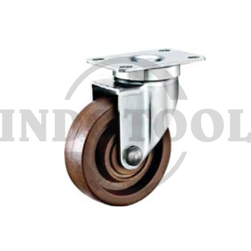 [EZM.5201240] Roda Tahan Panas Phenolic 4" Hidup / Putar Kapasitas 115kg ROHA