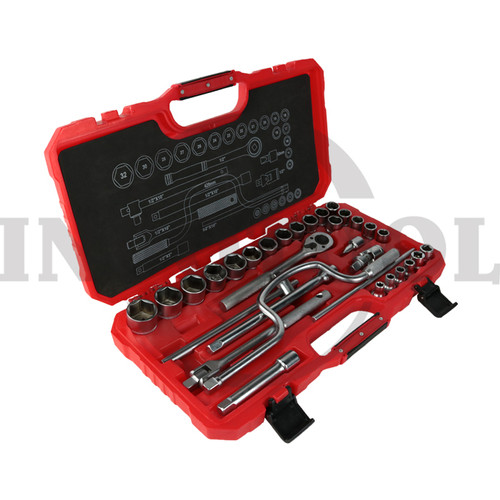 [EZM.5201270] KUNCI SOK SET / KUNCI SOCKET 1/2" 6 PT MAXPOWER SET 32 PCS (TK-014)