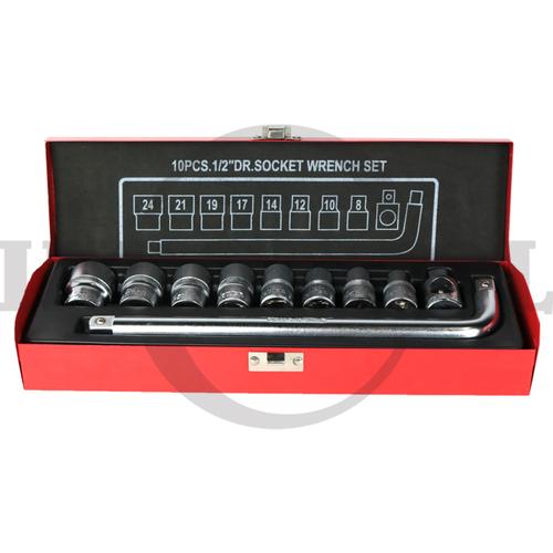 [EZM.5201291] KUNCI SOK SET / KUNCI SHOCK 1/2" 6 PT, 10 PCS (TK-029) MAXPOWER