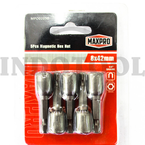 [EZM.5201550] 5 PCS MATA BOR SOK BAJA RINGAN / KUNCI ROOFING MAGNETIC HEX NUT 8X42MM