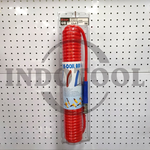 [EZM.5202807] SELANG RECOIL PU MERAH 8X12mmX9M SHPI