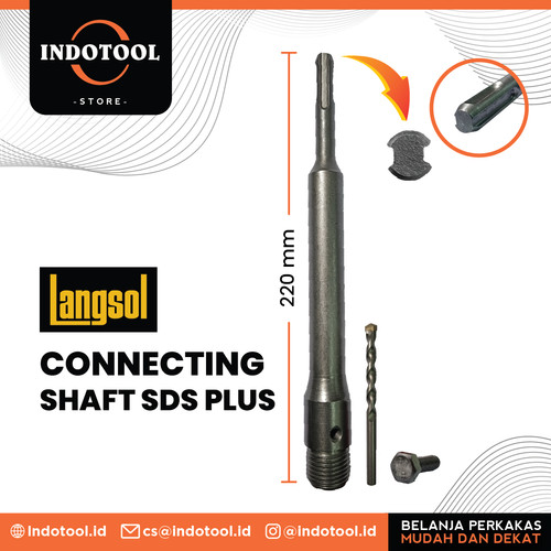 [EZM.5202834] Adaptor As Bor Connecting Shaft SDS PLUS 220mm LANGSOL