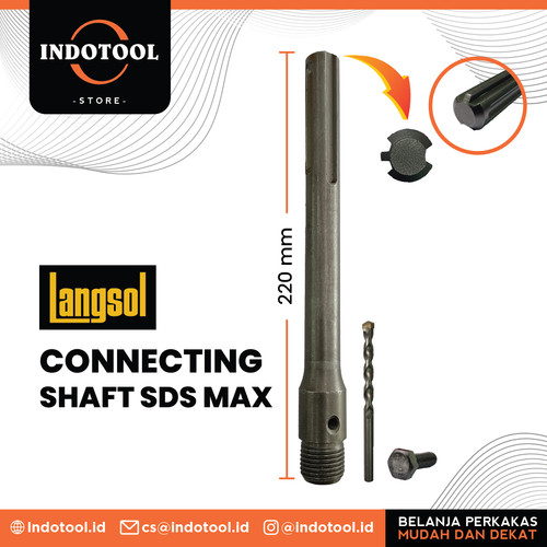 [EZM.5202835] Adaptor As Bor Connecting Shaft SDS MAX 220mm LANGSOL