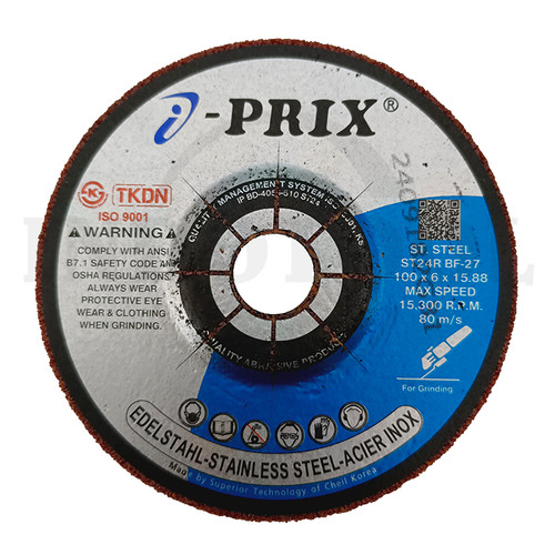 [EZM.5202869] BATU GERINDA / MATA GERINDA ST24 S.STEEL (RED), 4" x 6mm / GRINDING WHEEL I-PRIX