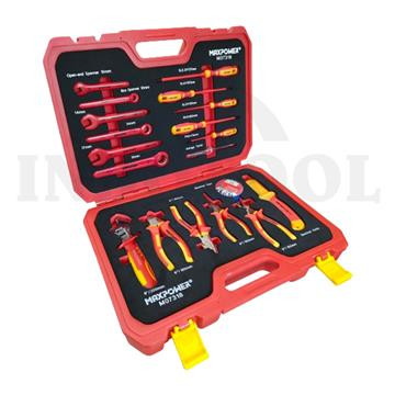 [EZM.5203144] 19 Pcs Peralatan Tukang Listrik Tool Set Insulated Maintenance Set MAXPOWER