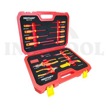 [EZM.5203147] 15 Pcs Peralatan Tukang Listrik Tool Set Insulated Maintenance Set MAXPOWER
