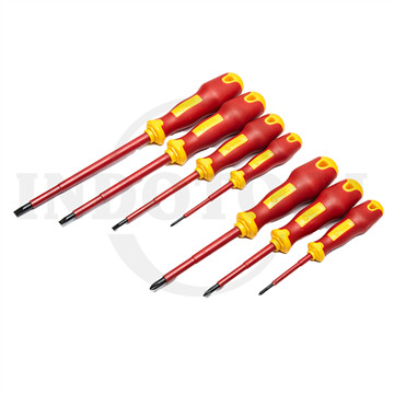 [EZM.5203626] Obeng Listrik Plus Minus Set 7 Pcs VDE Insulated Screwdriver SATA