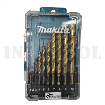 [EZM.5203756] 10 PCS HSS-TIN DRILL BIT D-72849 MAKITA