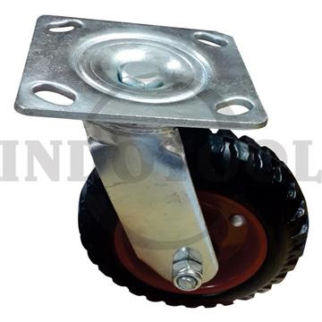 [EZM.5204415] Roda Troli Gerobak 10 inch 250kg Hidup Putar Karet Kembang ROHA