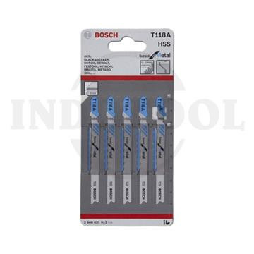 [EZM.5204455] MATA GERGAJI SET 5 PCS / JIG SAW BLADE FOR METAL T118A BOSCH