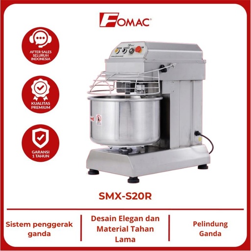 [EZO.5200001] Fomac mesin pengaduk adonan Spiral mixer SMX-S20R