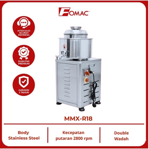 [EZO.5200007] FOMAC mesin pengaduk daging bakso meat mixer MMX-R18