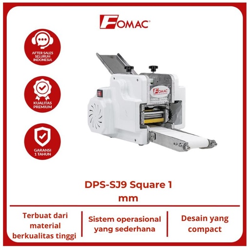 [EZO.5200011] FOMAC Mesin cetak kulit pangsit Dumpling Skin Maker DPS-SJ9 Square 1 mm