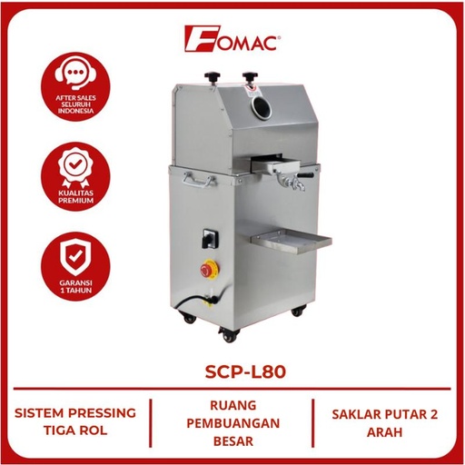 [EZO.5200015] FOMAC Mesin peras tebu sugar cane juicer SCP-L80