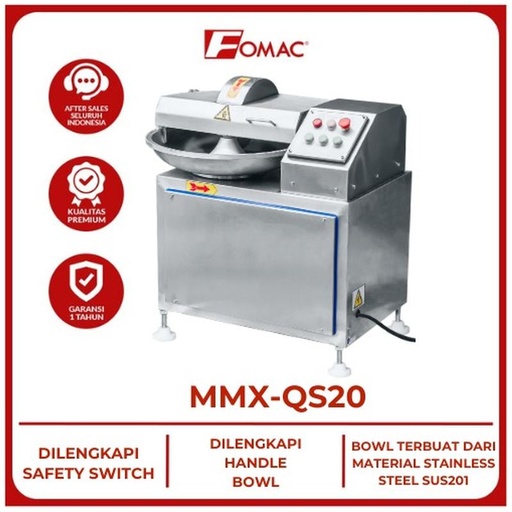 [EZO.5200052] Fomac Mesin industrial electric bowl cutter MMX-QS20 MMX-QS40