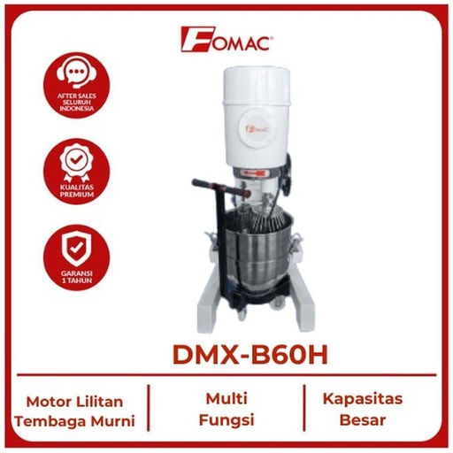 [EZO.5200053] Fomac Heavy Duty Planetary Dough Mixer DMX-B60H