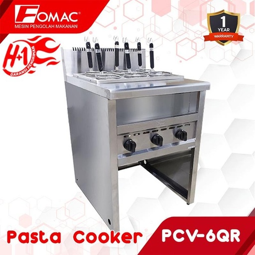 [EZO.5200055] FOMAC Mesin Perebus Mie 6 keranjang PCV-6QR Mesin Perebus Pasta Mie Dengan Daya Gas 0088