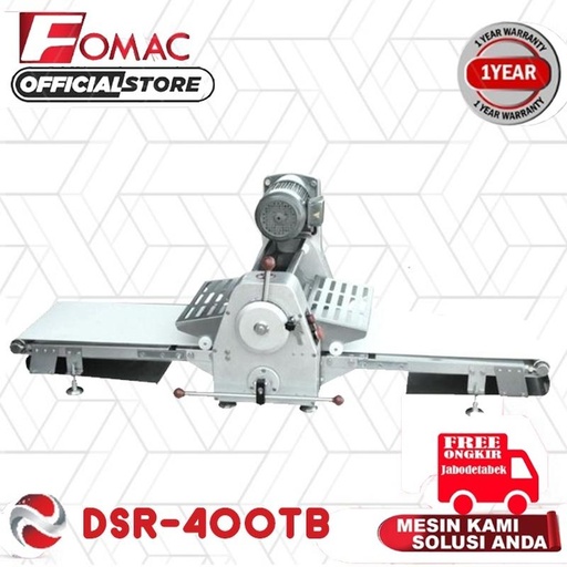 [EZO.5200064] Mesin Dough Sheeter Penipis Adonan DSR-400TB FOMAC Pengatur Ketebalan Adonan Crossiant pastery 0088