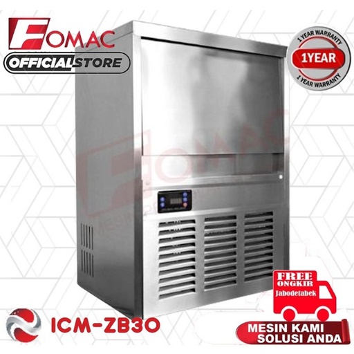 [EZO.5200090] FOMAC Ice Cube Maker ICM-ZB30 ICM-ZB40 ICM-ZB60 Mesin Pembuat Es Batu Otomatis Perjam 0088