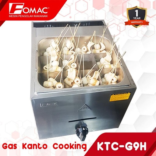 [EZO.5200092] FOMAC Gas Kanto Cooking KTC-G9H Mesin Perebus Makanan Penghangat Odeng 0088