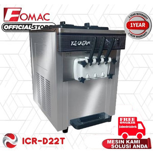 [EZO.5200108] FOMAC Mesin Pembuat Es Krim Lembut 11.8 Liter  Soft Ice Cream ICR-D22T Dengan 3 Tuas Handle 0088