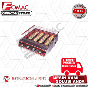[EZO.5200114] Mesin Pemanggang Gas Roaster Stainless ROS-GK25 4 tungku FOMAC 0088