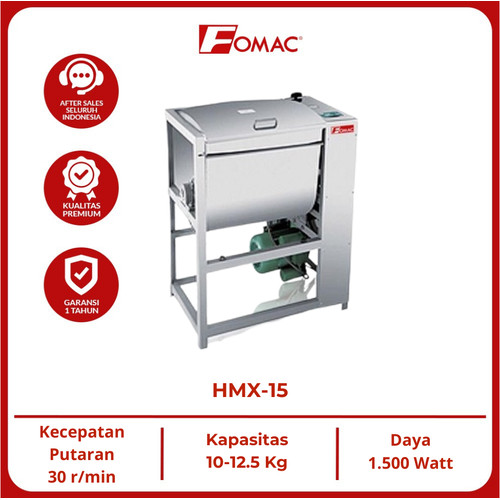 [EZO.5200165] FOMAC Mesin Pengaduk Adonan Mixer Horizontal HMX-15 Mesin Pengaduk Adonan Mie Kapasitas 10-12.5 Kg 0088