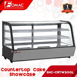[EZO.5200193] FOMAC Countertop Cake Showcase SHC-CRTW200L Lemari Kaca Pendingin Kue 0088