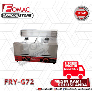 [EZO.5200201] FOMAC Deep Fryer FRY-G72 Mesin Penggorengan Gas Kapasitas 5,5 x 2 Liter 0088