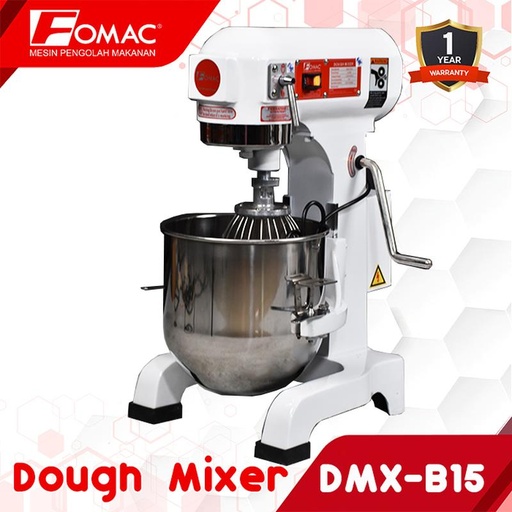 [EZO.5200220] FOMAC Planetary Dough Mixer 15 Liter  DMX-B15 Mesin Pengaduk Pencampur Adonan Roti Kue Tepung Kering 0088