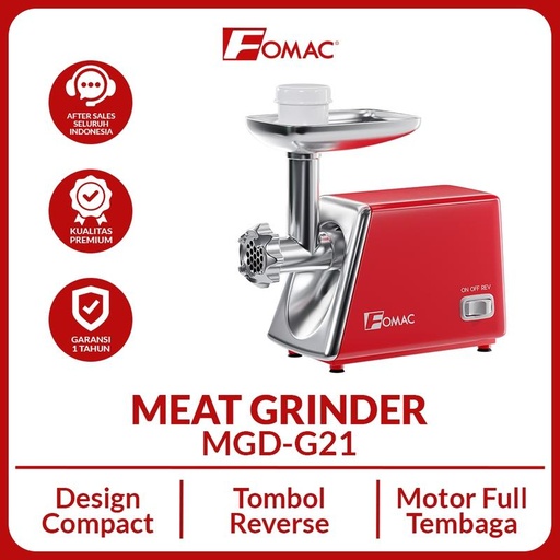 [EZO.5200229] FOMAC  Mesin Penggiling Pencincang Daging Meat Grinder MGD-G21 Dengan Tombol Reverse 1 Speed 0088