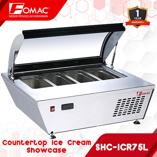 [EZO.5200245] FOMAC Counter Top Ice Cream Showcase SHC-ICR75L